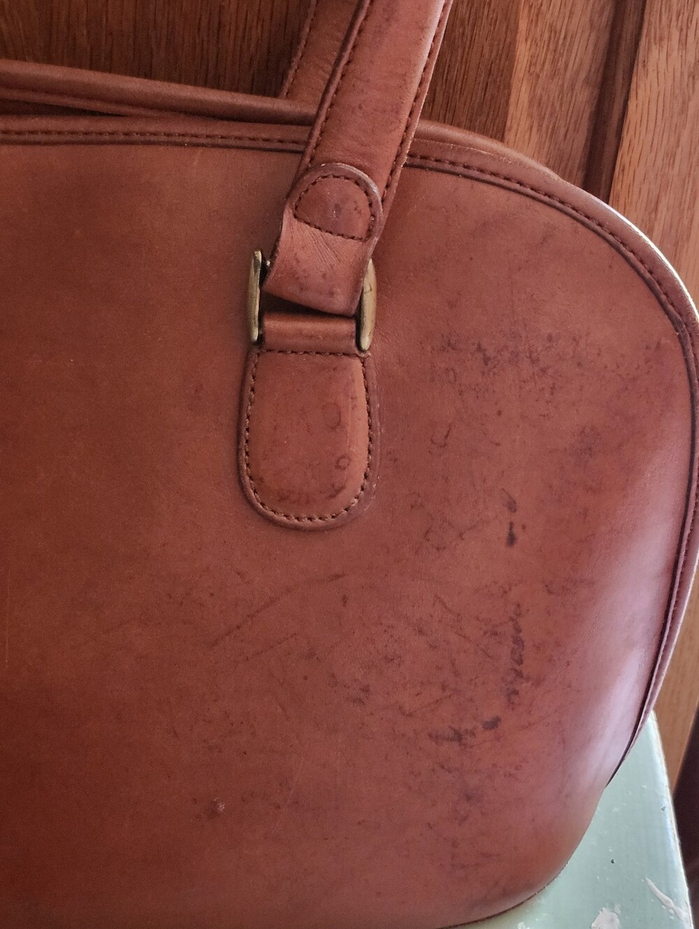 Vtg Coach Brown Leather Shoulder Bag - Picture 4 of 16